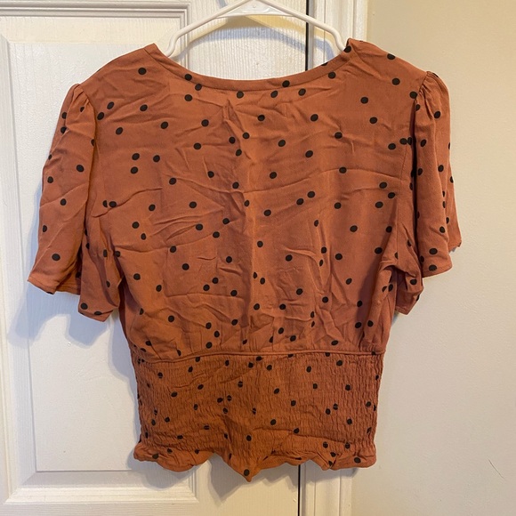 Abercrombie & Fitch Polka Dot Smocked Top - Picture 2 of 3